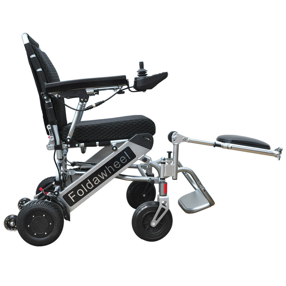 Foldawheel Lightweight Electric Wheelchair – PW-999UL Ultra-Portable Model