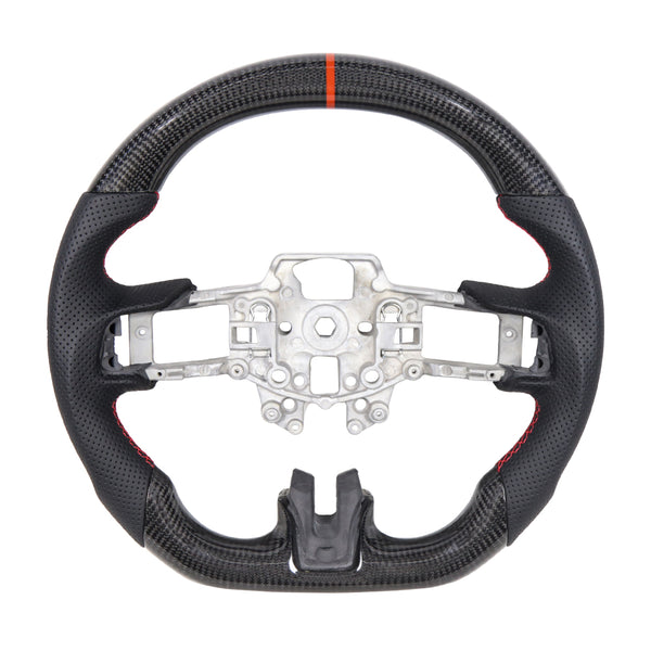 100% Real Carbon Fiber Steering Wheel No Heated for Mustang EcoBoost GT Shelby-Mustang GT350 GT350R 2.3L 5.0L 2015-2017