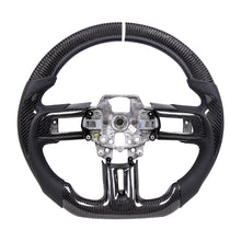 Load image into Gallery viewer, 100% Real Carbon Fiber Steering Wheel No Heated for 2015-2017 Mustang EcoBoost GT Shelby-Mustang GT350 GT350R 2.3L 5.0L