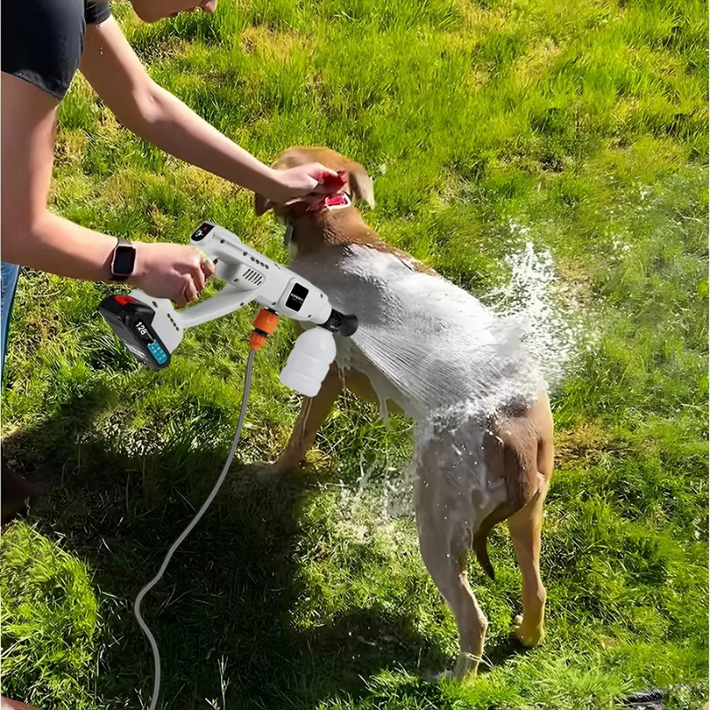 Yofidra 100 Bar Cordless Car Washer Machine Automatic Pure Copper Motor High Pressure Car Spray Gun for Maikita 18V Battery