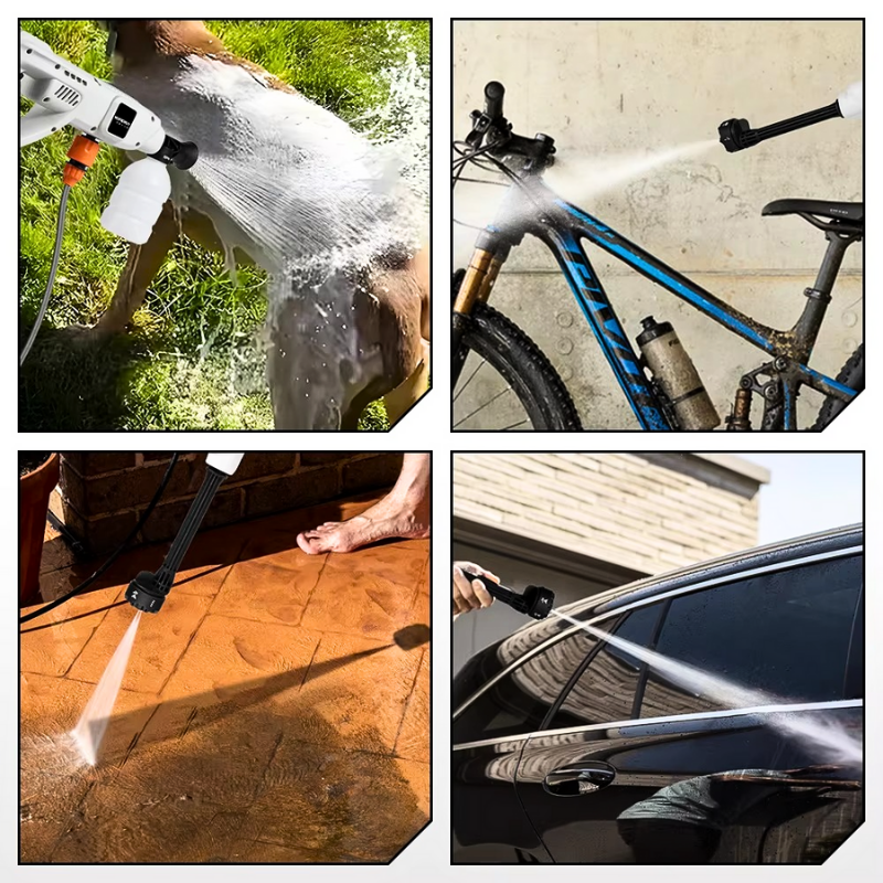 Yofidra 100 Bar Cordless Car Washer Machine Automatic Pure Copper Motor High Pressure Car Spray Gun for Maikita 18V Battery