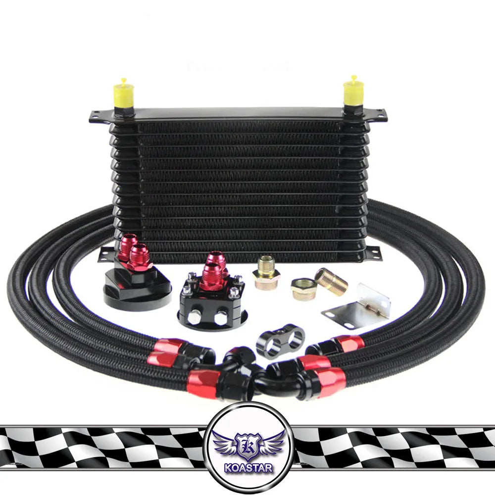10AN Trust Type Engine Oil Cooler Kit New Aluminium Oil Cooler Relocation Kit for Cars