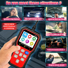 Load image into Gallery viewer, Professional OBD2 Scanner YM319 Red Code Reader Tool for Mechanics Check Engine Light Cloud Printing Diagnostic Tool