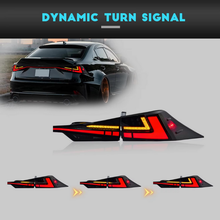 Load image into Gallery viewer, HCMOTIONZ Factory New LED Tail Lights Start up Animation DRL for Lexus IS 200t F IS250 300 350 300h Rear Lights 2014-2020