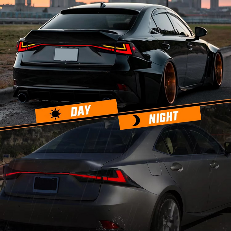 HCMOTIONZ Factory New LED Tail Lights Start up Animation DRL for Lexus IS 200t F IS250 300 350 300h Rear Lights 2014-2020