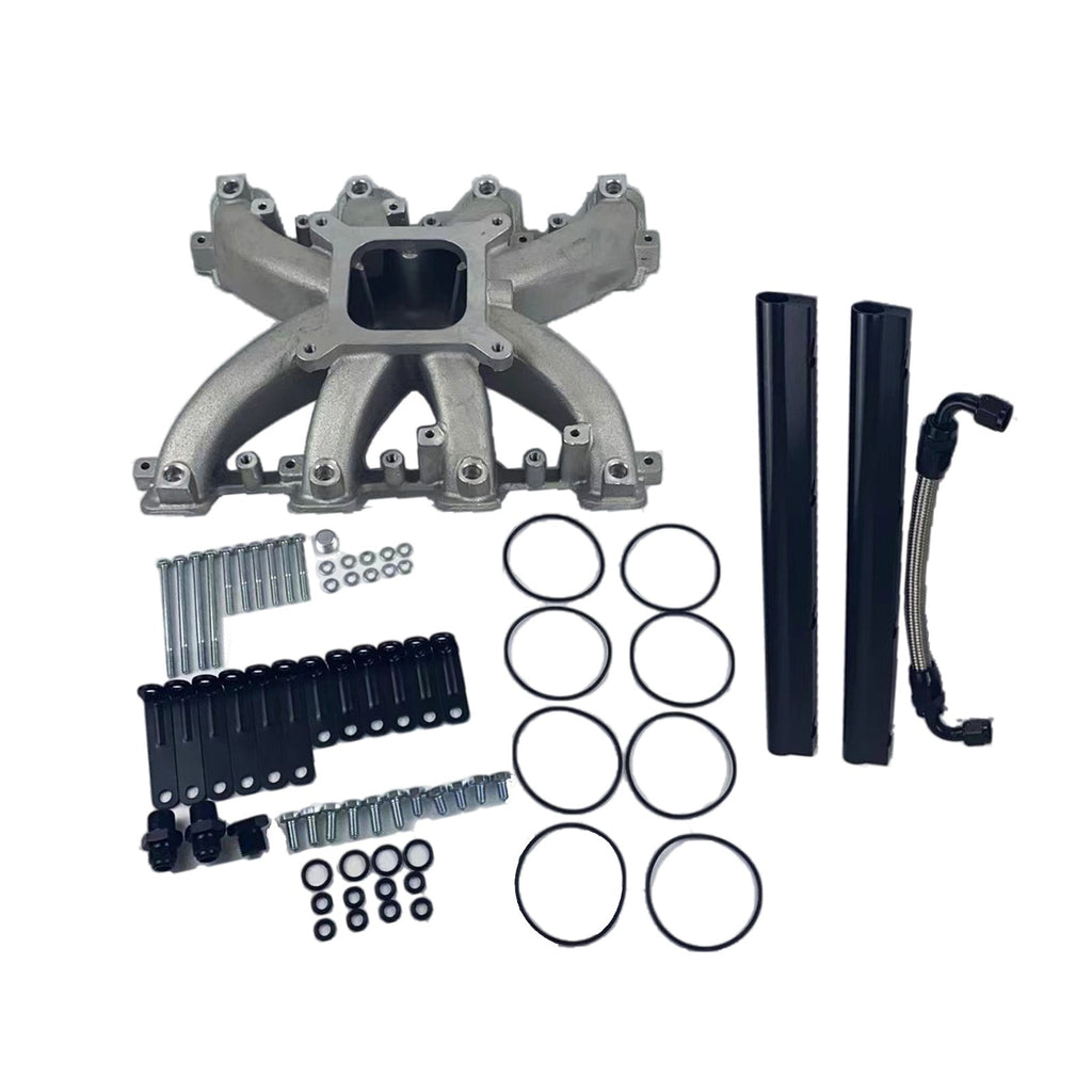 Intake Manifold w/ Fuel Rails Suitable for Gen IV LS Super Victor LS3 EFI Engine-0