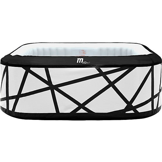 MSPA 73 in. x 27 in. SOHO Premium Square Inflatable Hot Tub and Spa, 4-6 Person, 132 Air Bubble Massage System