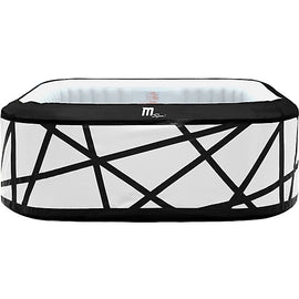 MSPA 73 in. x 27 in. SOHO Premium Square Inflatable Hot Tub and Spa, 4-6 Person, 132 Air Bubble Massage System