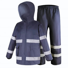 Load image into Gallery viewer, Cartoon Print Multicolour 300D Oxford Raincoat Impermeable PE Full Pants Suit-style Jacket PVC Top Fabric Stock Lot Raincoat