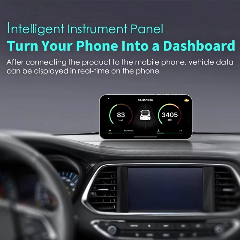 ELM327 V011 Alarm Vehicle Safety FCC CE RoHS Automotive Diagnostic Code Reader Wireless for Bluetooth OBD2 Scanner for Cars