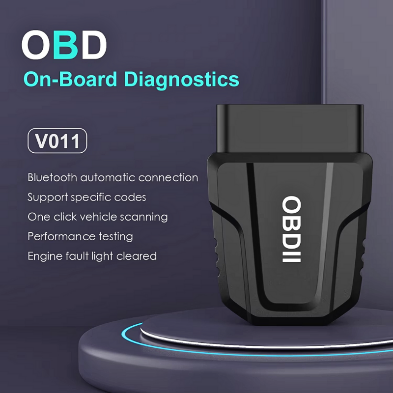 ELM327 V011 Alarm Vehicle Safety FCC CE RoHS Automotive Diagnostic Code Reader Wireless for Bluetooth OBD2 Scanner for Cars