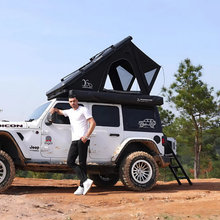 Load image into Gallery viewer, 210x130x150cm Aluminum Hard Shell Suv Pop up New Style Triangle Car Roof Top Tent
