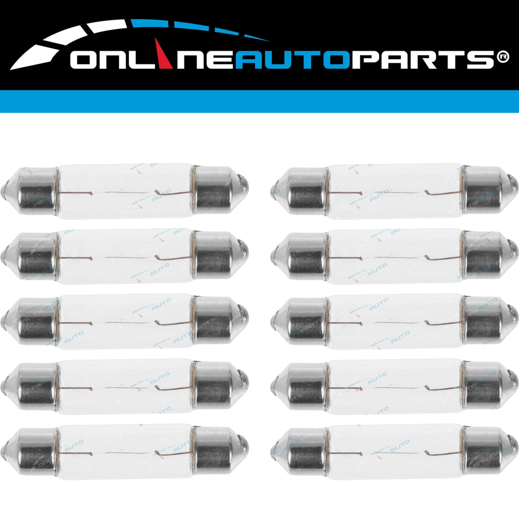 Pack of 10 Auto Bulbs 12v 3W 8x36mm Festoon
