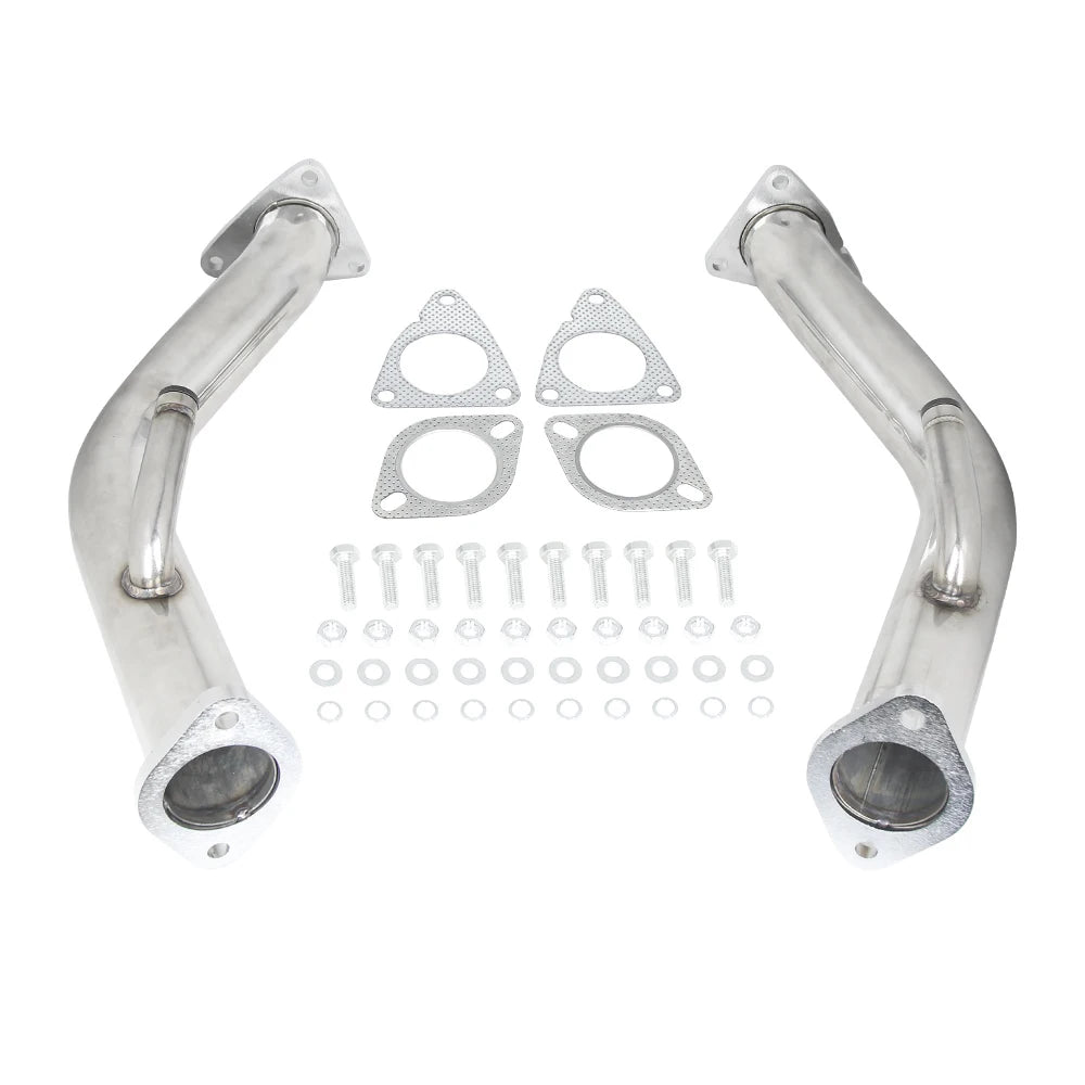 304 Stainless Steels 2.5" Exhaust Downpipe Test Pipe for Nissan 370Z Infiniti G37 Q50 Q60