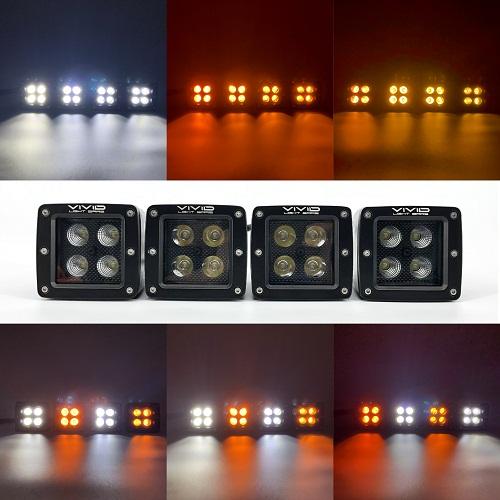 3.2" 12W Dual Color Strobe LED Pods-3