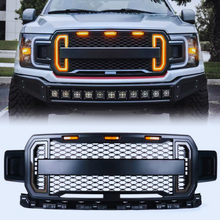 Load image into Gallery viewer, Gobison Pickup Accessories Raptor Bodykit Front Bumper Grille With DRL Light for FORD F150 2018 2019 2020 Car Grille