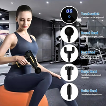 Load image into Gallery viewer, Mini Fascia Gun 6-speed Mode, 4 Interchangeable Heads, Small Color Box Panel,stock 800mAh Battery,customizable 1200/1600 Battery