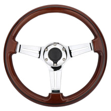 Load image into Gallery viewer, 350mm Wood Grain Black Trim Classic Mini Steering Wheel
