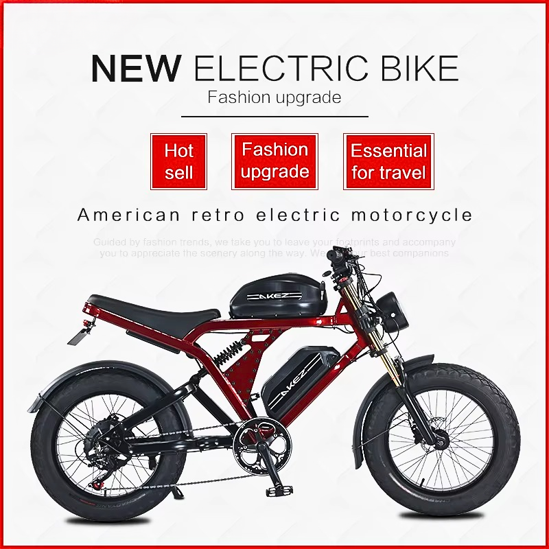 Akez New Energy Velo Electrique Kingkong Electric Bicycle E Bike E-bike USA 500w 1000w 1500w Kingkong Fatbike Fat Bike Ebike