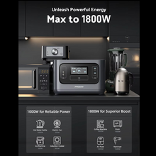 Load image into Gallery viewer, PISEN 1000W Home Backup Solar Power Generator 540Wh LiFePO4 Battery 800W AC Input MPPT Controller Portable Power Station