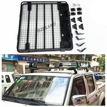 Load image into Gallery viewer, 4x4 Aluminum Alloy &amp; Steel Luggage Roof Rack Black Universal Install Screws Brackets for Hilux Ranger D-Max Pickup 2011-