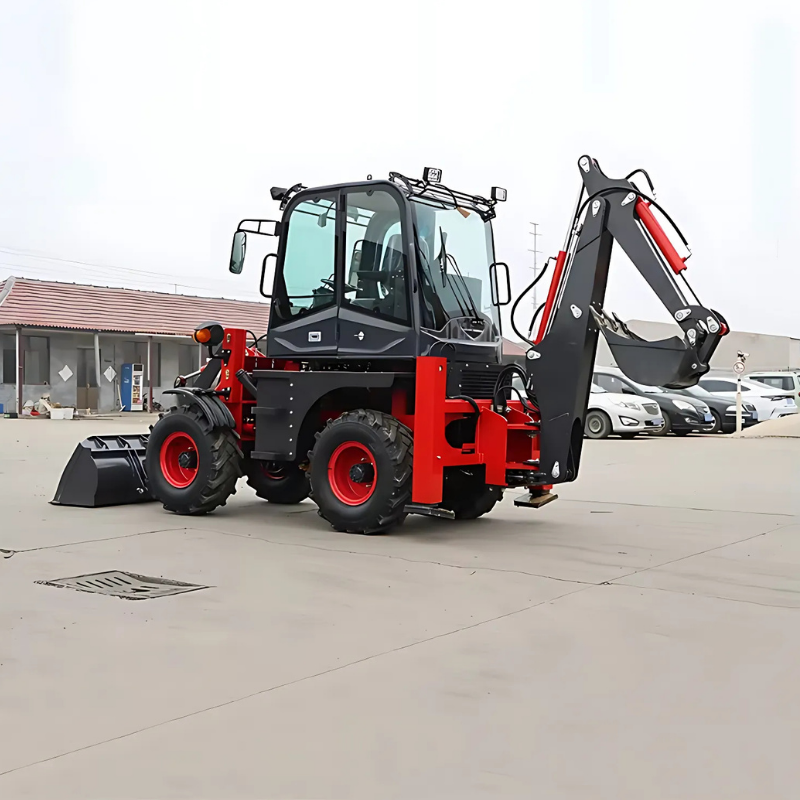 Factory Price Cheap CE Mini Four-Wheel Garden Tractor Excavator Bucket/Tiller Micro Digger Bagger Engine Core Backhoe Loader