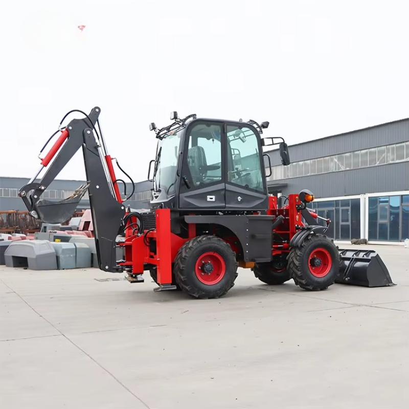 Factory Price Cheap CE Mini Four-Wheel Garden Tractor Excavator Bucket/Tiller Micro Digger Bagger Engine Core Backhoe Loader