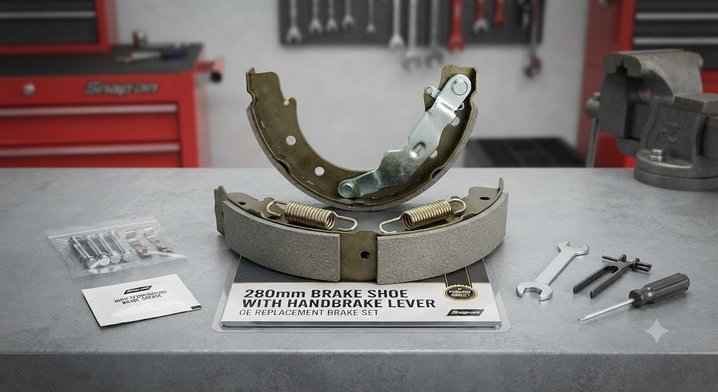 280mm Brake Shoe with Handbrake Lever – OE Replacement Brake Set