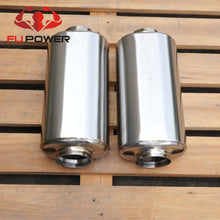 Load image into Gallery viewer, FUP-007 Universal 3.0in SS304 Stainless Steel Oval Exhaust Resonator