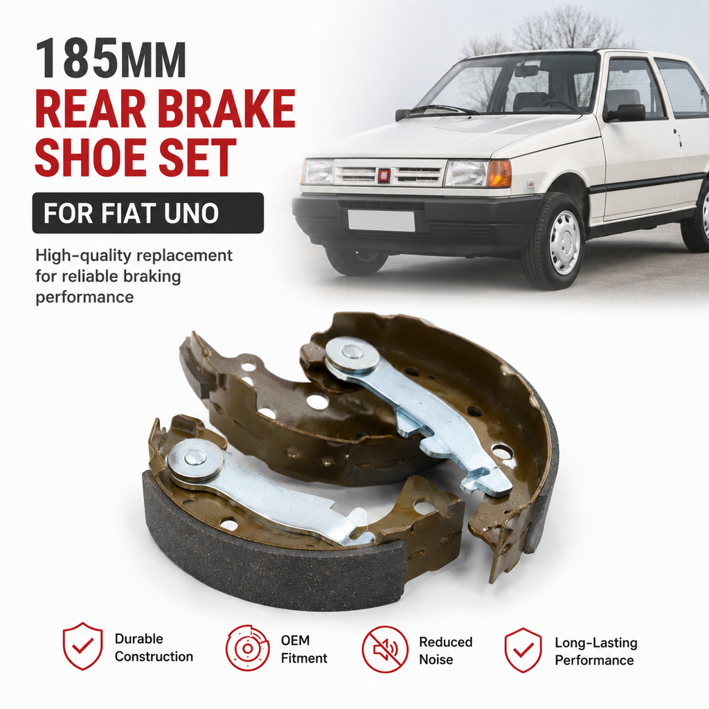 185mm Rear Brake Shoe Set for Fiat Uno