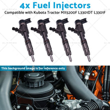 Load image into Gallery viewer, 4x Fuel Injectors Suitable for Kubota Tractor MX5200F L3301DT L3301F 0445110775-4