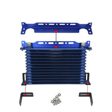 Load image into Gallery viewer, Aluminum 262mm Oil Cooler Mounting Bracket in Blue/Black/Silver 325mm between Holes Cooling Systems Product