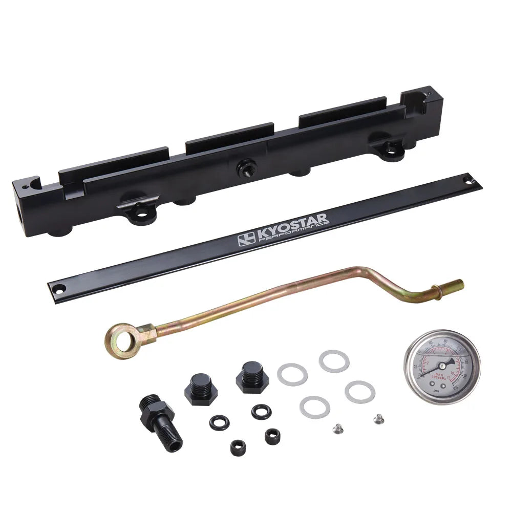 Aluminum Fuel Injector Rail Kit for 2002-2006 Honda Civic K20 A2 Z1 A3 Type-S 2.0L Compatible With Acura K-Series Engine