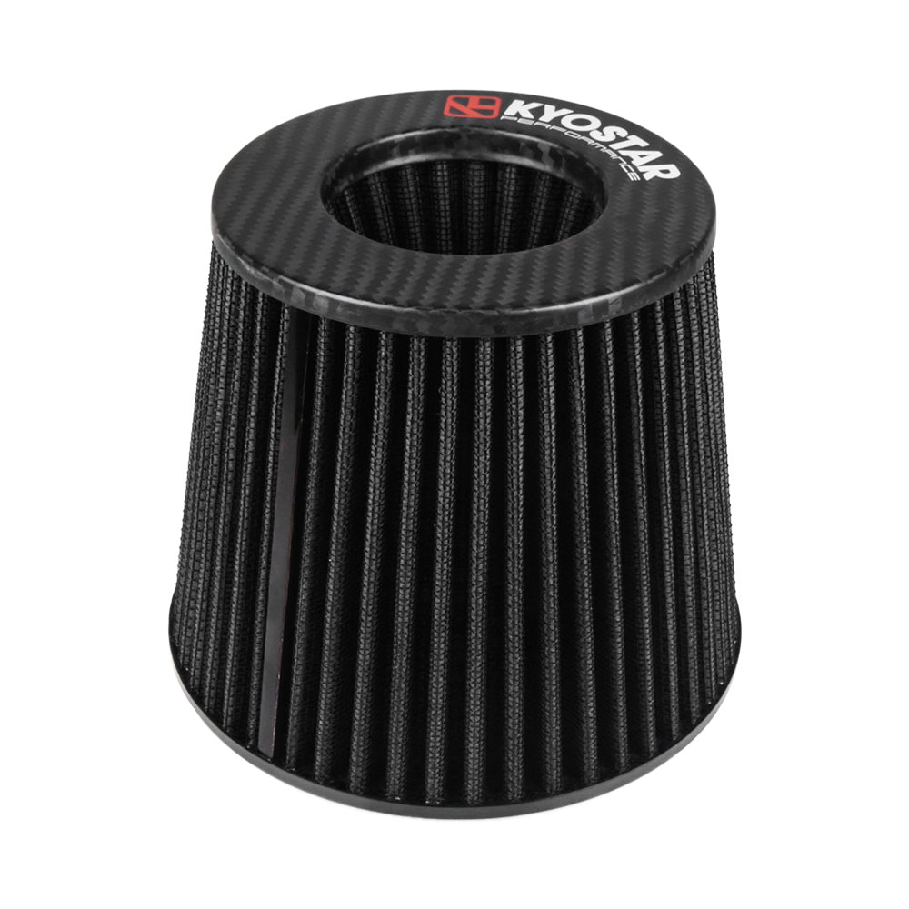 Auto Customized 3.5" 89mm PU High Flow Performance Racing Sport Car Cone Matt Carbon  Intake air Filter