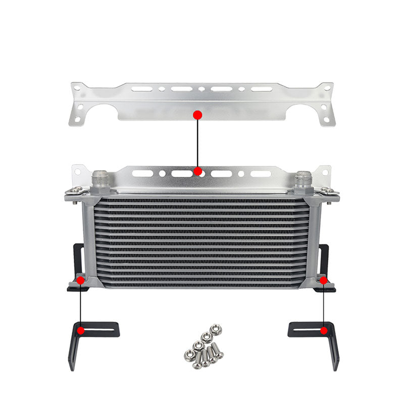 Blue Black Silver Aluminum Mounting Bracket for 248mm Oil Cooler