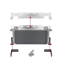 Load image into Gallery viewer, Blue Black Silver Aluminum Mounting Bracket for 248mm Oil Cooler
