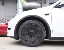 Load image into Gallery viewer, 19” Cybertruck Wheel Covers for Tesla Model Y (Matte Black)