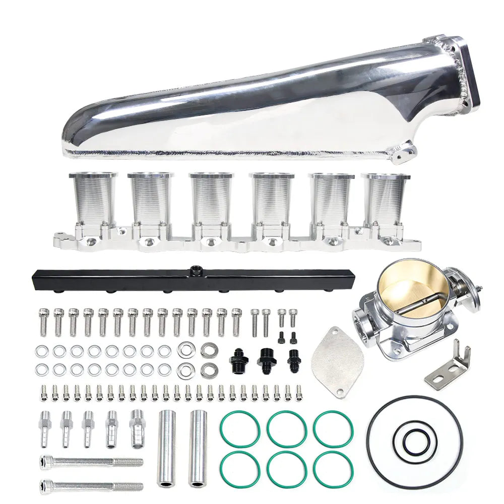 CNC Aluminum Billet Intake Manifold for 2JZ GE With Throttle Body and Fuel Rail