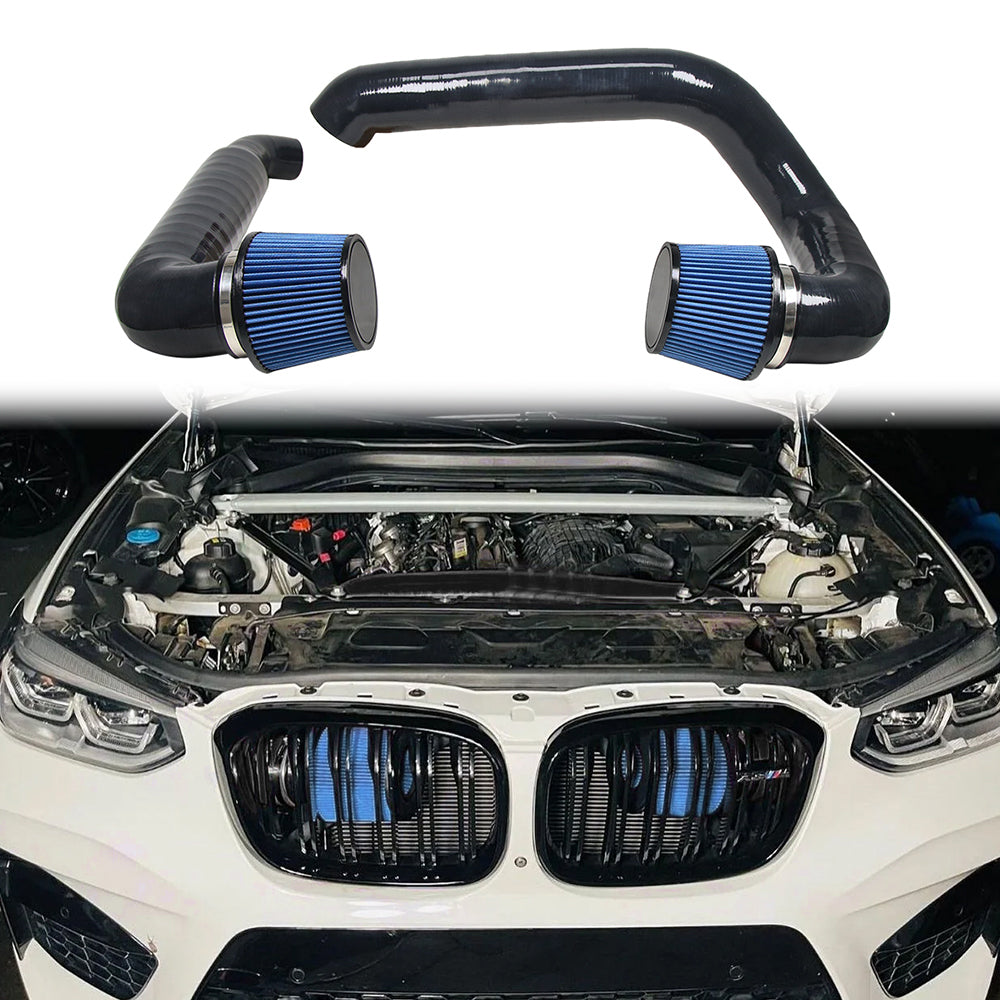Color Customization Starting From One Piece Front Mount Cold Air Intake System for BMW F97 F98 X3M X4M S58 Engine Silico