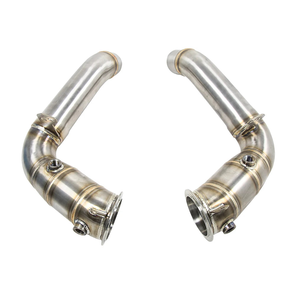 Custom logo Full Race Downpipe for 2011+ for BMW M5 F10 M6 F06 F12 F13 S63 4.4TT New Condition 3'' Pipes Engine Parts