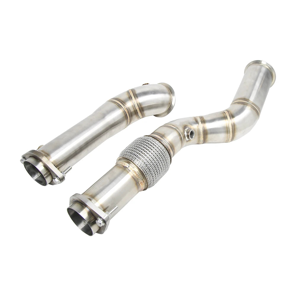 Customizable Laser logo SS304 Stainless Steel Racing Exhaust Downpipe for 2020+ BMW G80 M3  G82 M4 S58 Downpipe