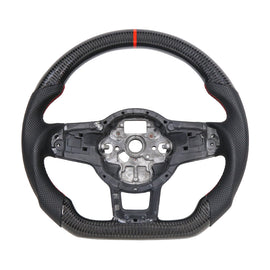 FOR MK7/MK7.5 R R Line GTI 2013-2020  (Nappa Grip  Standard a Style) Carbon Fiber Steering Wheel