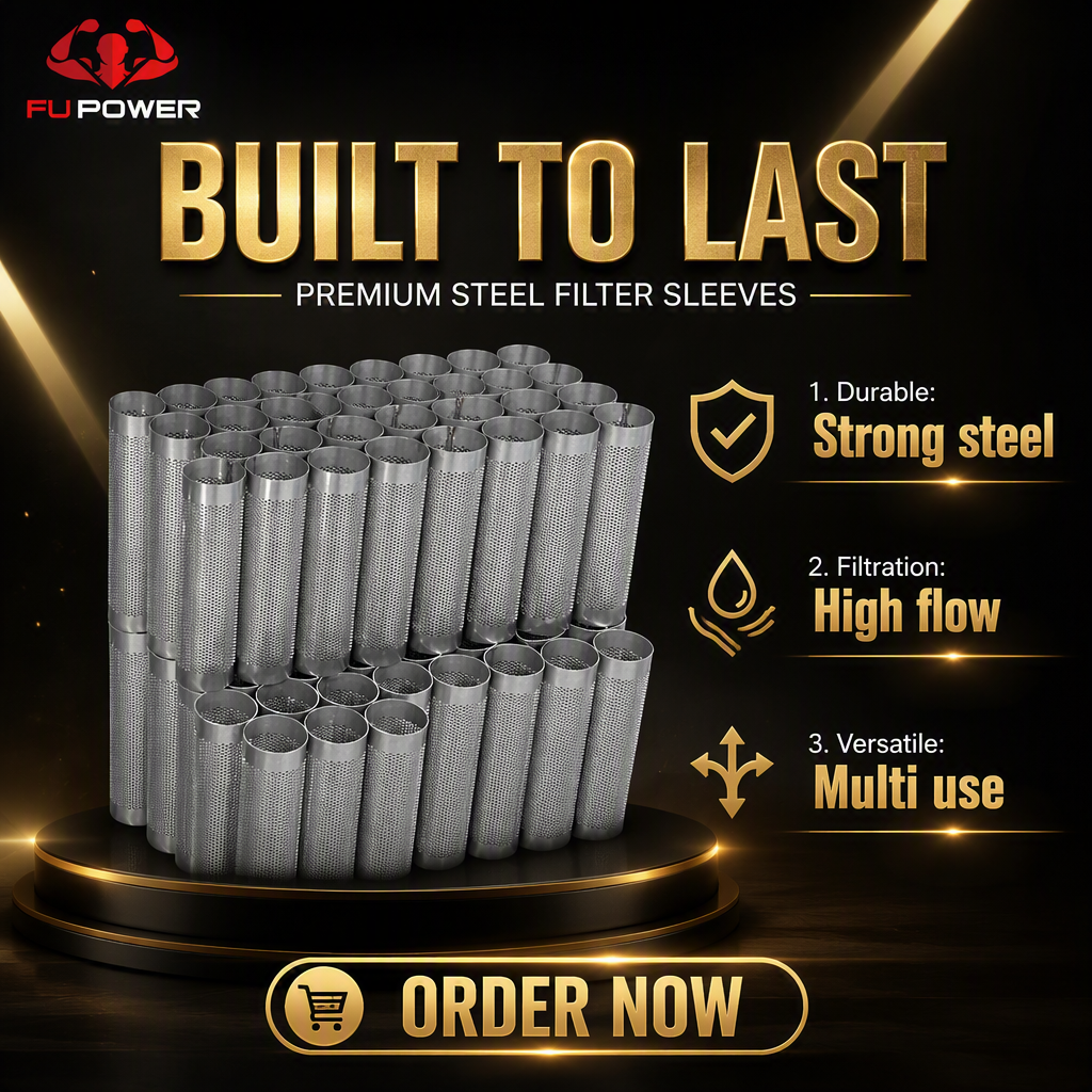 FUP-008 Universal Titanium Perforated Exhaust Tube Drill Pipe 50mm-100mm
