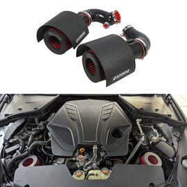 For 2016+ Infiniti Q50 Q60 3.0L Cold Air Intake Kit Pipe Twin Turbo VR30DDT Dedicated Fixed Position