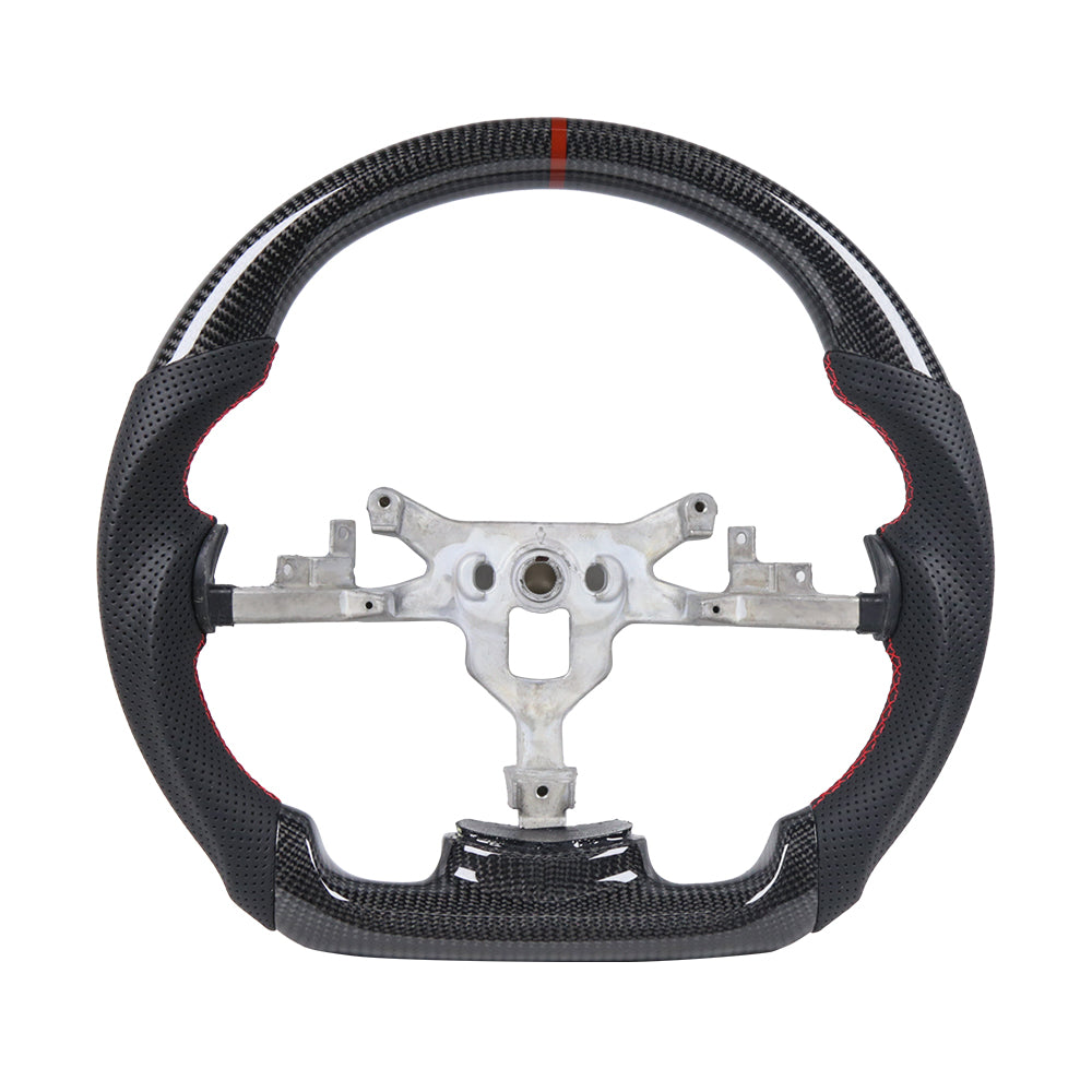 For Chevrolet Corvette C6 2007 to 2013 Real Carbon Fiber Steering Wheel Perforated Leather Grip