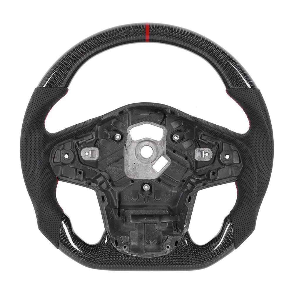 For Toyota GR Supra 2019-2022 Real Carbon Fiber Steering Wheel Nappa Prefoed Leather Car Racing Steering Wheel Compatibl