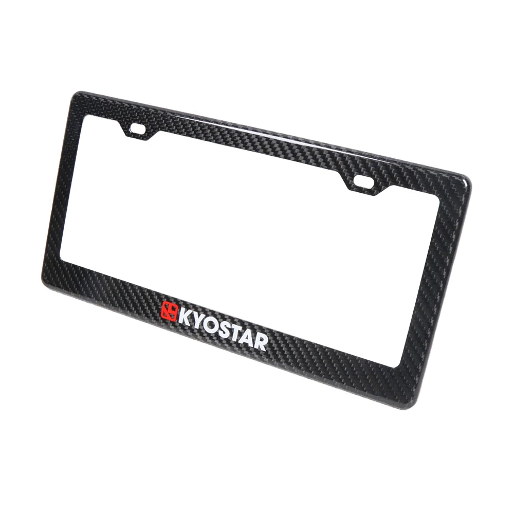 Real Carbon Fibre Black Licence Plate Frame - US Size