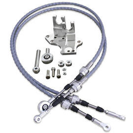 Honda Civic H22 H23 H and F-Series Swap RSX-Style Shifter Box with Cables and Transmission Bracket - Silver