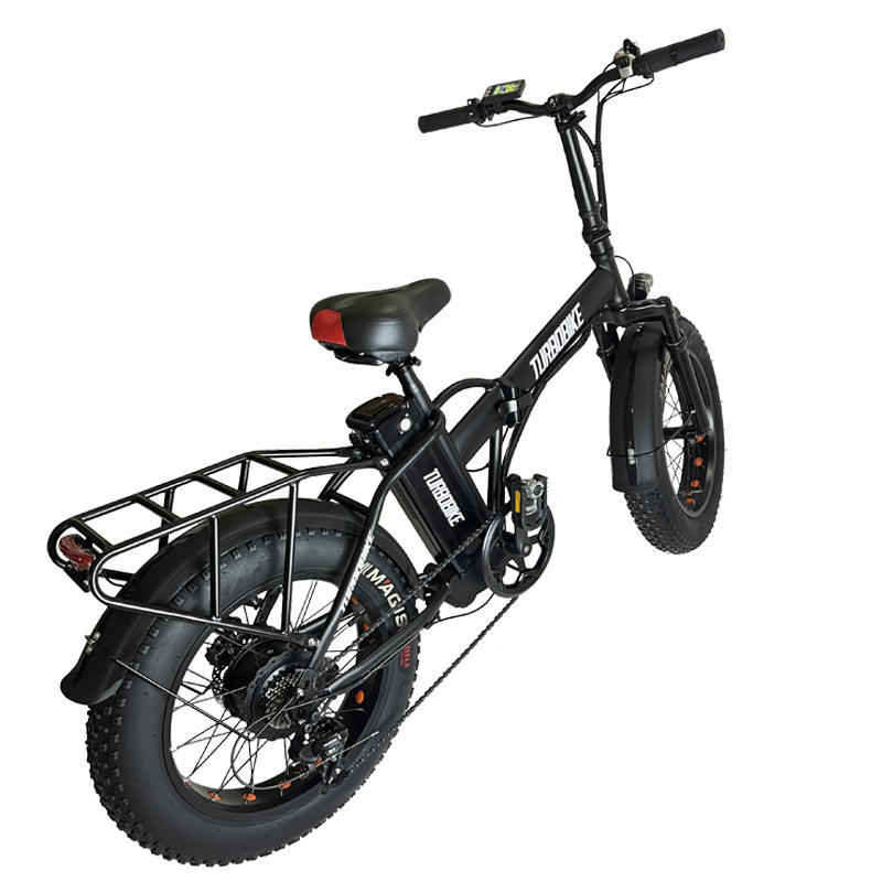 Cargo Electric Bike Factory Direct 48V 500W Folding Fat Tire Cargo eBike with 20 Inch Wheels, 7-Speed Gear System & Electric Bike for Adults