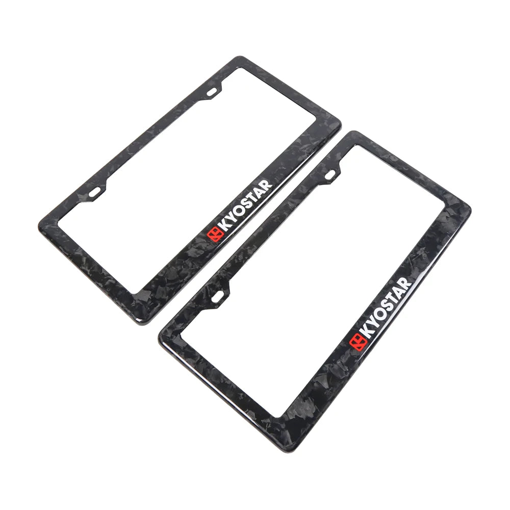 Forged Carbon Fibre Licence Plate Frame - Black, US Plate Size